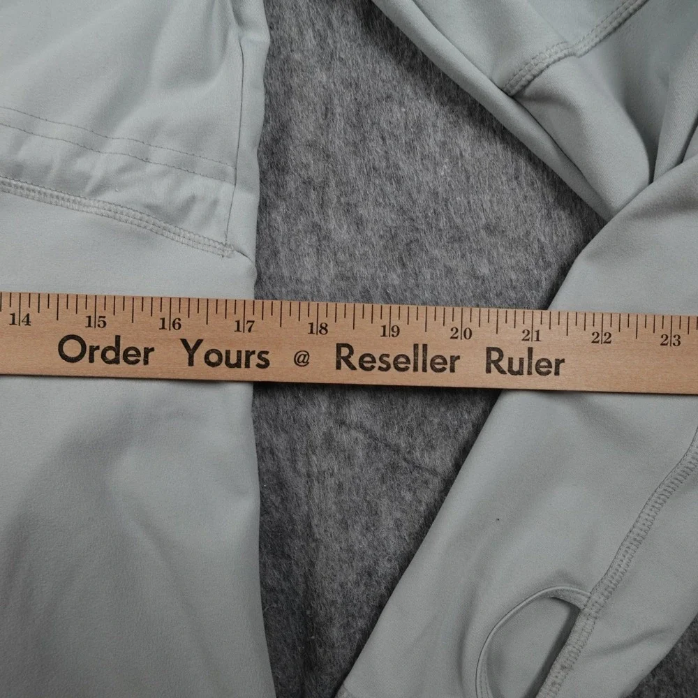 Spyder Jacket Womens‎ Medium Grey Full Zip Hooded Thumbholes Cinched Waist